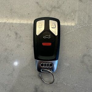 Audi Black and Silver Key Fob